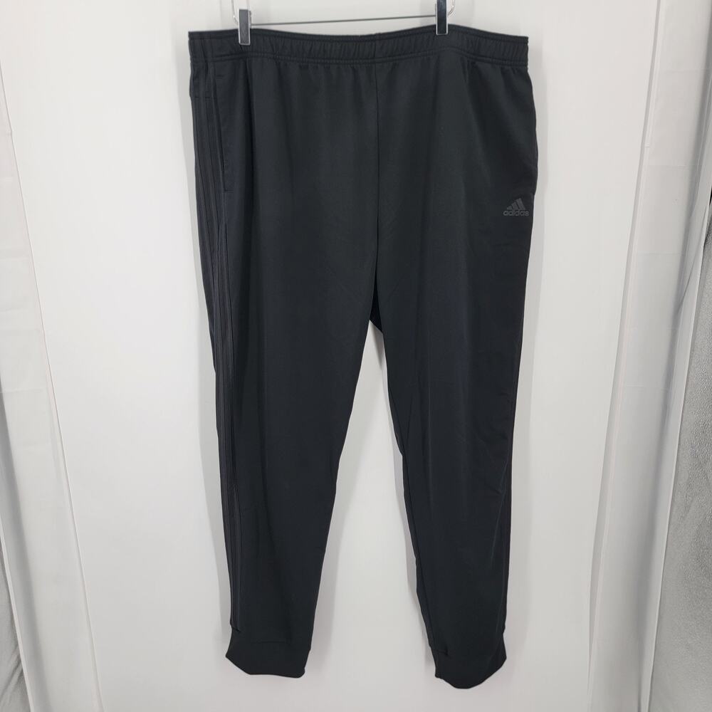 Adidas Joggers Mens Tall 3XLT Black Pockets Stretch Waist